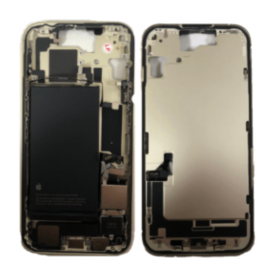 Chassis Arrière iPhone 15 eSIM US sans Vitre Arrière avec Batterie Jaune (Origine Demonté) Grade A